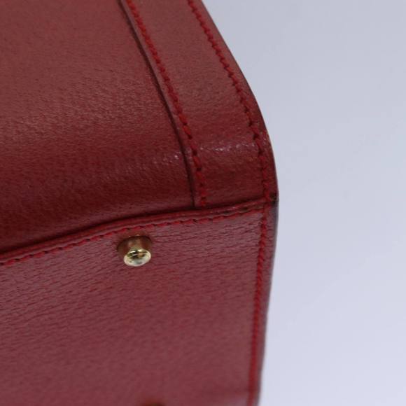 GUCCI Bamboo Hand Bag Leather Red 002 1186 0260 Auth ep4665 - Picture 16 of 16